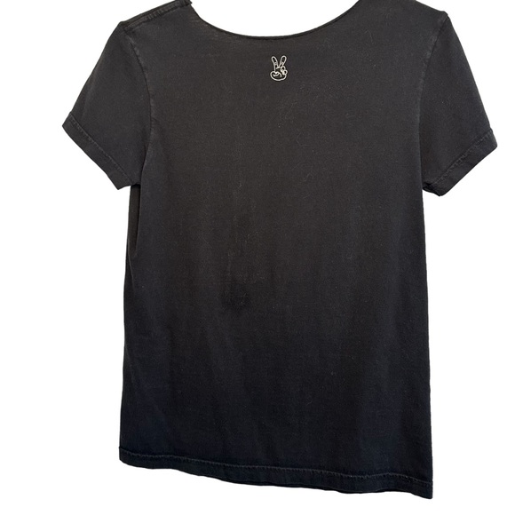 Dutch Bros WOMEN’S Black ‘CHILLIN’ Surfboard SMALL Cutout Neck VINTAGE Cute! ‘92 - Picture 3 of 4